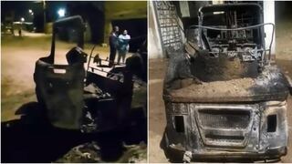 Chincha: dos mototaxis calcinadas por atentado criminal en Cruz Blanca
