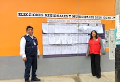 ODPE Tacna publica cartel de los locales de votación para las ERM 2026