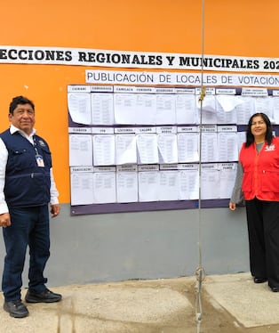 ODPE Tacna publica cartel de los locales de votación para las ERM 2026