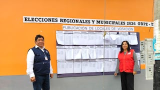 ODPE Tacna publica cartel de los locales de votación para las ERM 2026