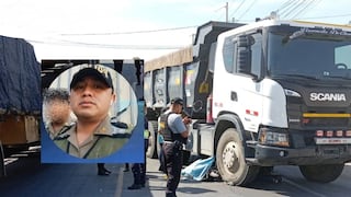 Ica: volquete aplasta y mata a policía que iba en moto lineal por la Panamericana Sur