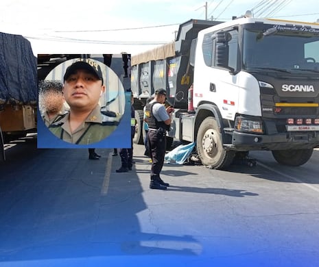 Ica: volquete aplasta y mata a policía que iba en moto lineal por la Panamericana Sur