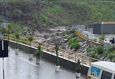 Lluvias activan torrenteras y dejan vehículo atrapado y vías bloqueadas en Arequipa (VIDEO)