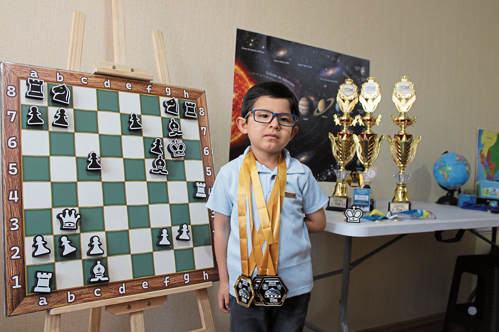 André, el niño que a los 5 años ya gana en torneos de ajedrez en Arequipa (Foto: GEC)