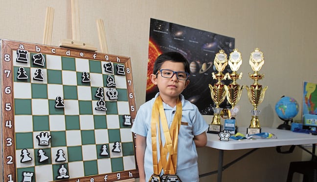André, el niño que a los 5 años ya gana en torneos de ajedrez en Arequipa (Foto: GEC)