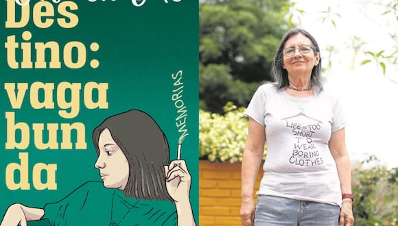 La autora peruana junto a la portada de su más reciente libro, "Destino: vagabunda" (Foto: Peisa / GEC)