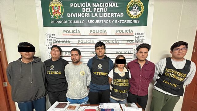Atrapan a siete investigados por extorsión en Trujillo