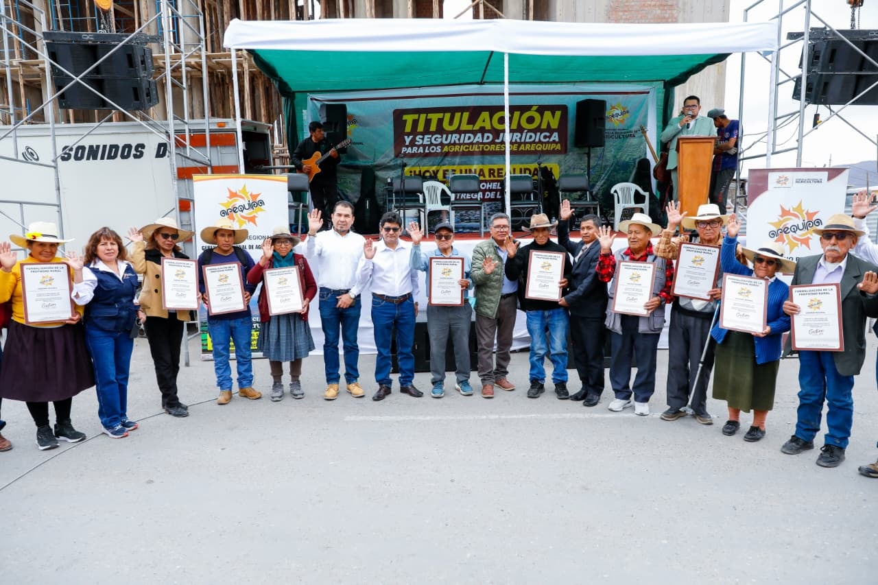 Arequipa: 638 comuneros reciben títulos de propiedad rural en Salamanca (Foto: Gobierno Regional de Arequipa)