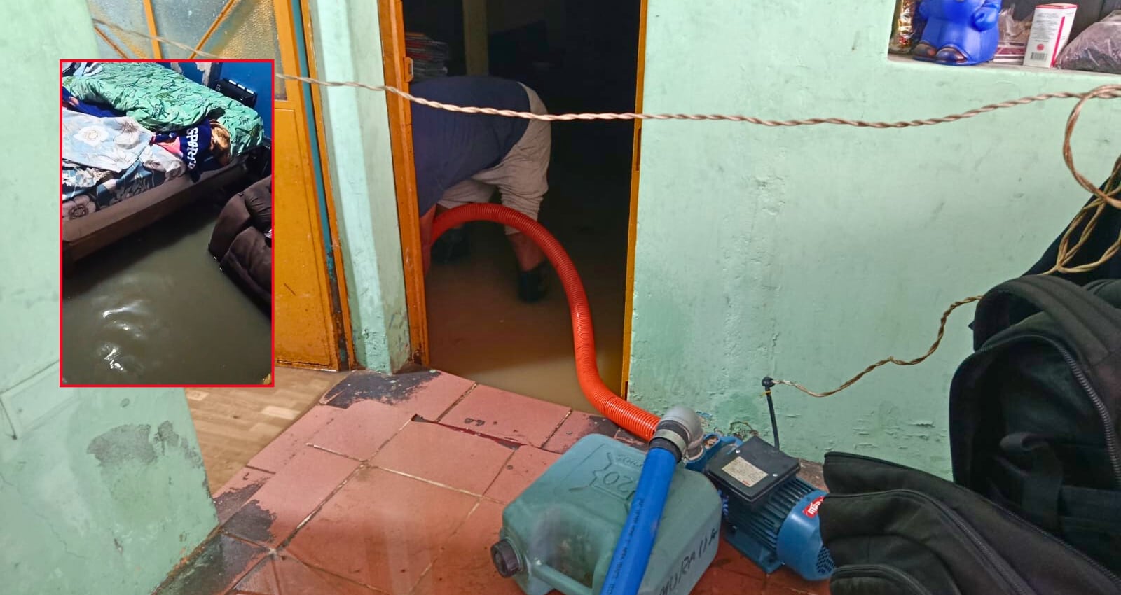 Aguas residuales inundan casa en el Cercado de Arequipa. Foto: GEC.