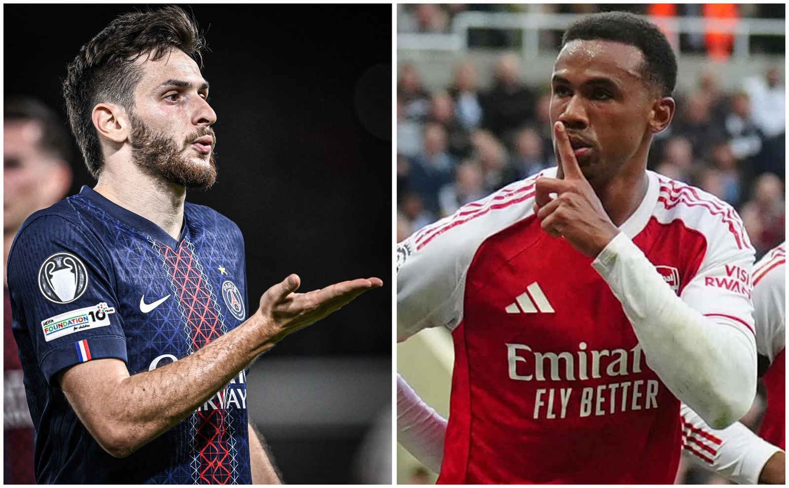 PSG choca con Arsenal en la final de la Champions League. (Foto: Composición Correo)