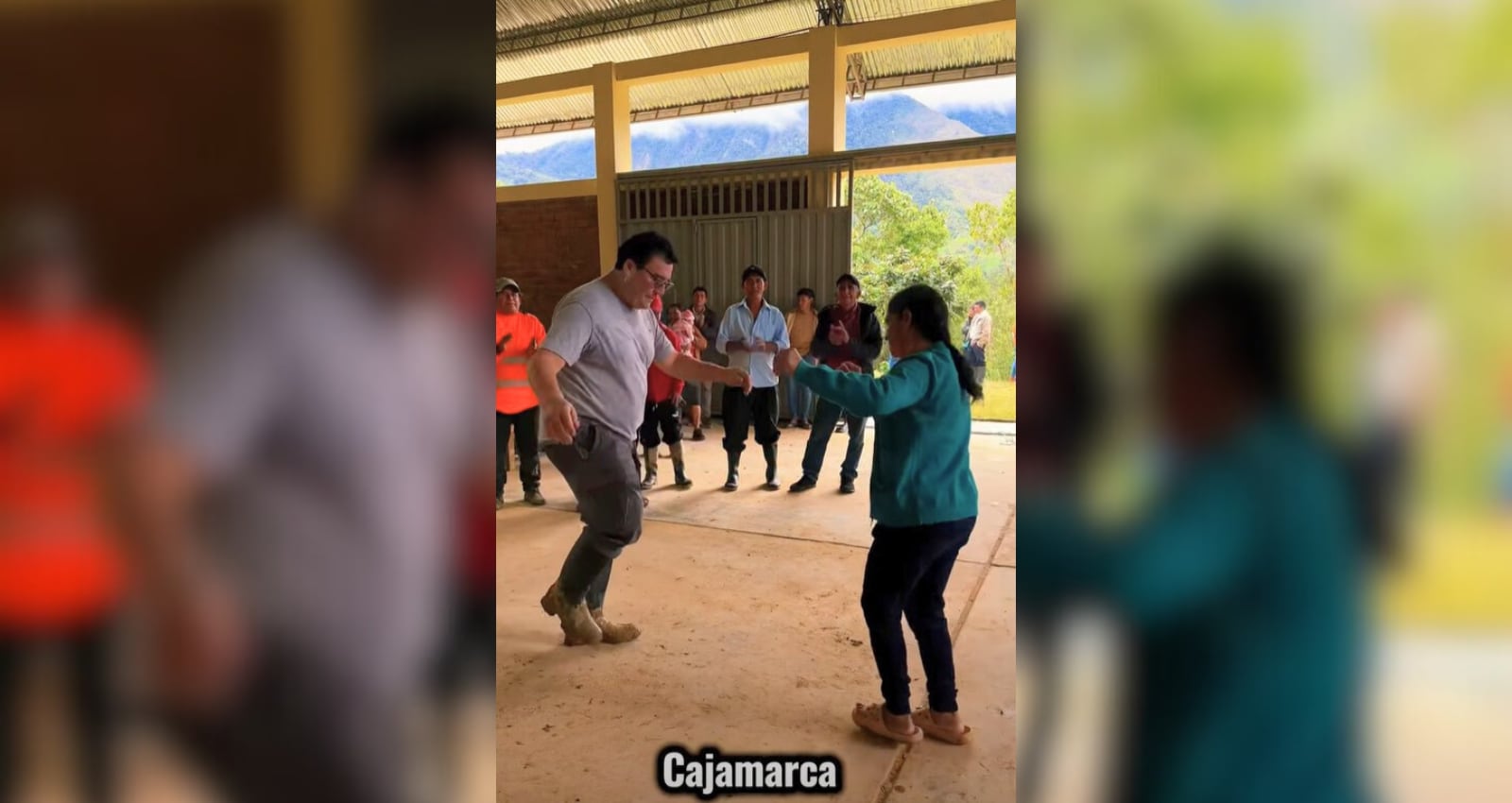 Congresista Edwin Martínez, de Arequipa, aparece bailando en Cajamarca. Foto: Captura de pantalla.