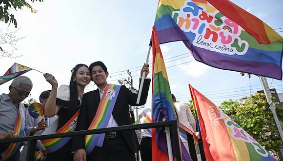 Es el tercer lugar de Asia que permite el matrimonio igualitario, después de Nepal y Taiwán.  (Foto de Lillian Suwanrumpha / AFP)