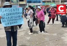 Paro de transportistas: Comerciantes y gremios de Huancayo salen a las calles (VIDEO)