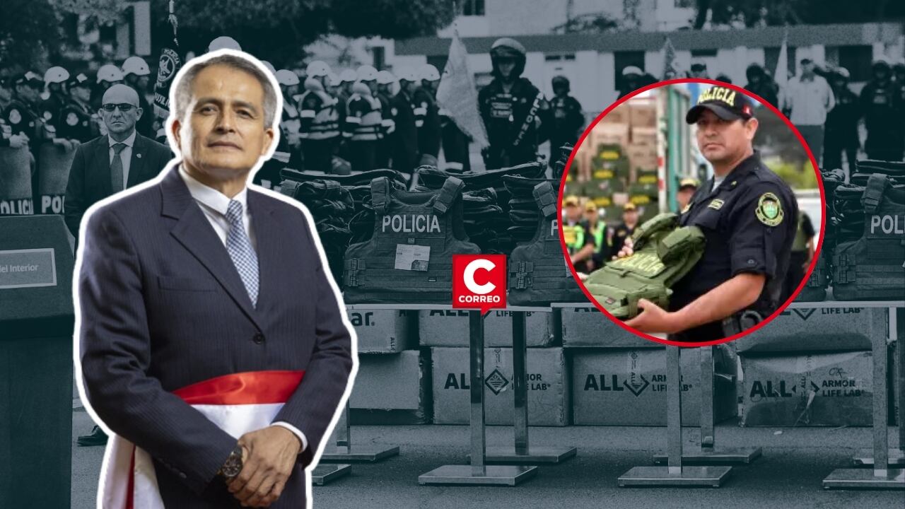 Mininter defiende compra de chalecos antibalas y sostiene que “protegen la vida” de policías. Composición: Diario Correo.