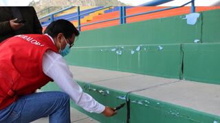 Estadio IPD de Huancavelica  no está concluido y presenta serios daños