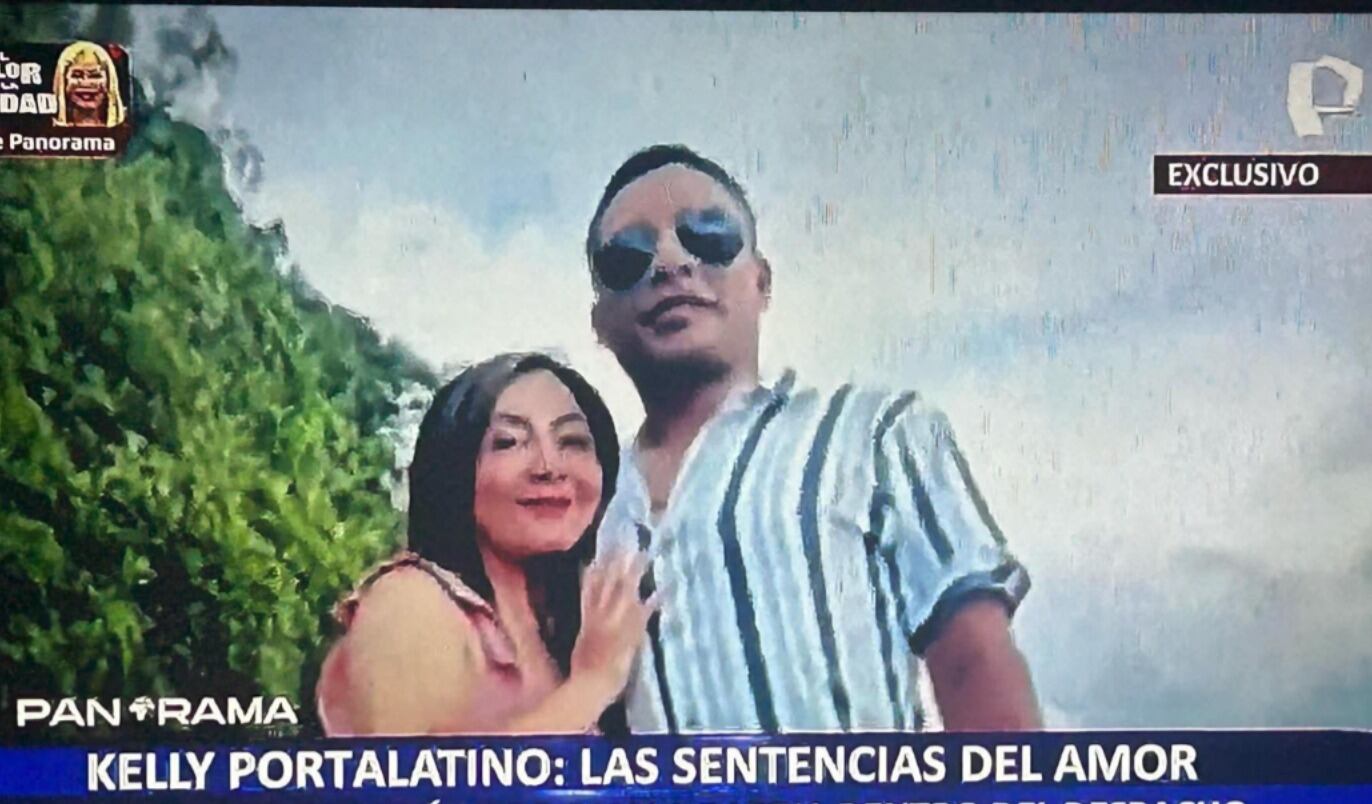 Congresista Kelly Portalatino y su pareja Aldahir Zevallos. Foto: Captura de pantalla.