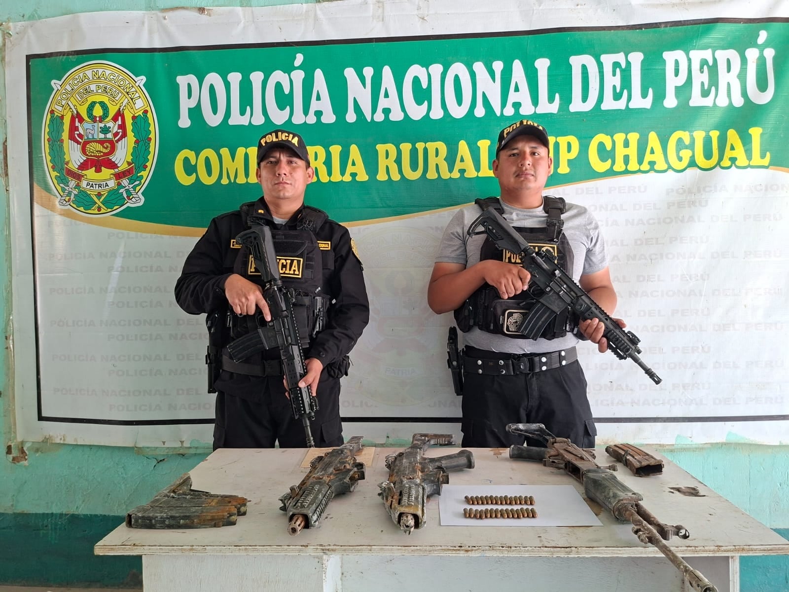 Estaban ocultos dentro de un saco de polietileno por el sector Pueblo Nuevo.