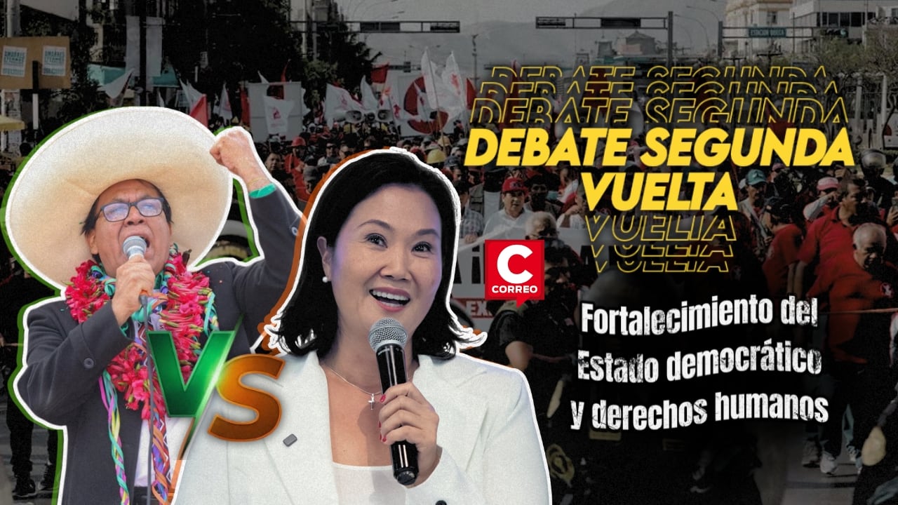 Keiko Fujimori a Sánchez: “Me sorprende que hable usted de derechos humanos cuando tiene a su lado a Antauro”. Composición: Diario Correo.