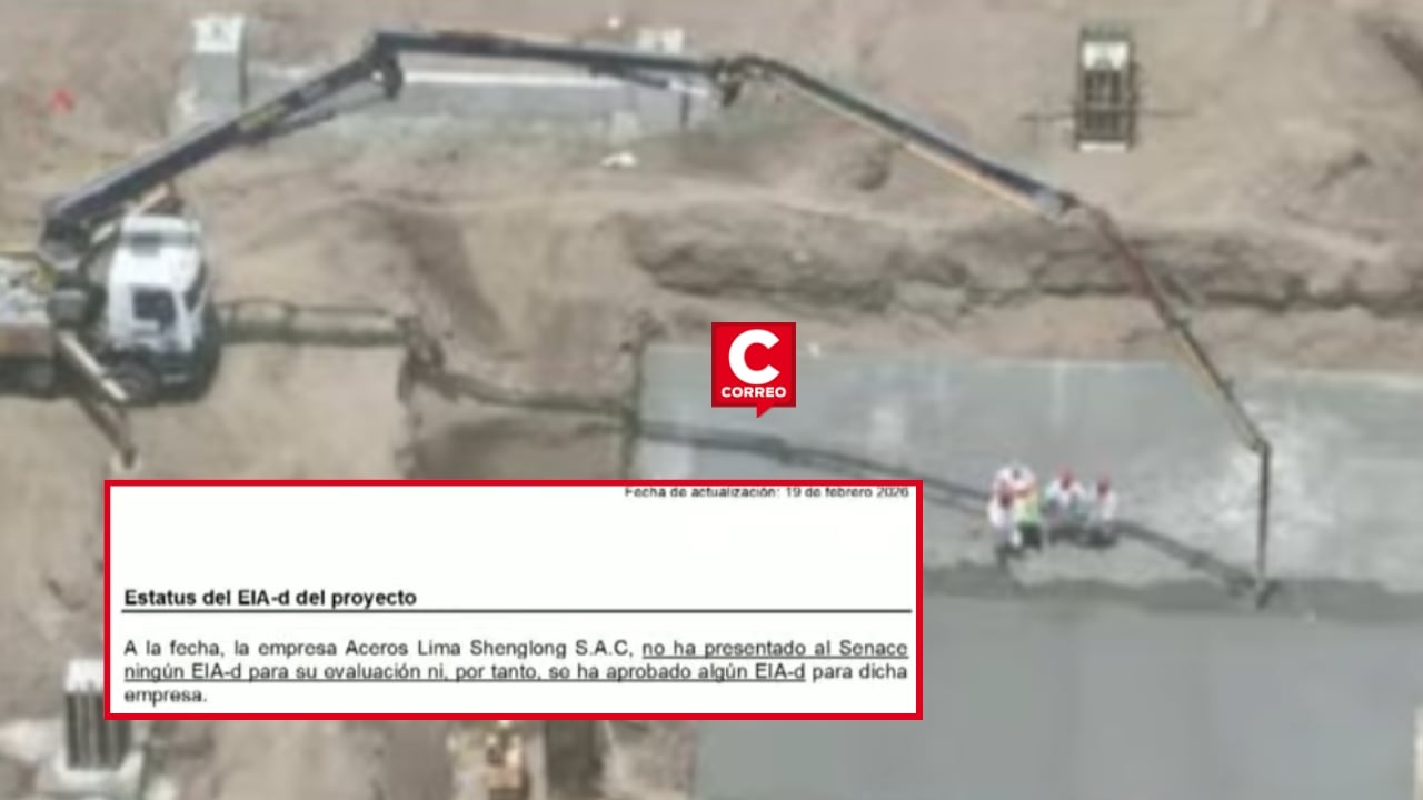 Ica: denuncian que empresa china construyó planta siderúrgica en Chilca antes de obtener permisos. Composición: Diario Correo.