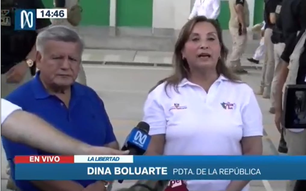 Dina Boluarte descartó complot para sacar a Otárola de PCM. (Foto: captura | Canal N)