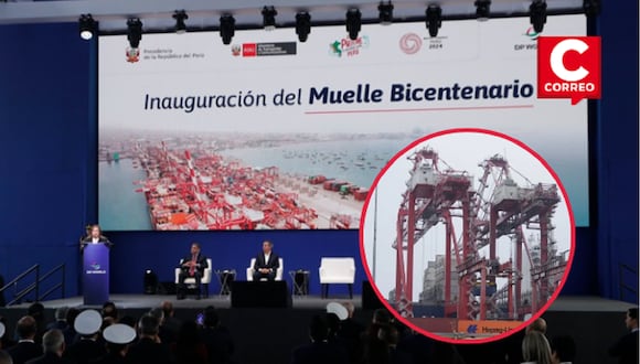 Inauguración del Muelle Bicentenario contó con la presencia de la presidenta Dina Boluarte. (Fotos: Hugo Pérez / @photo.gec)