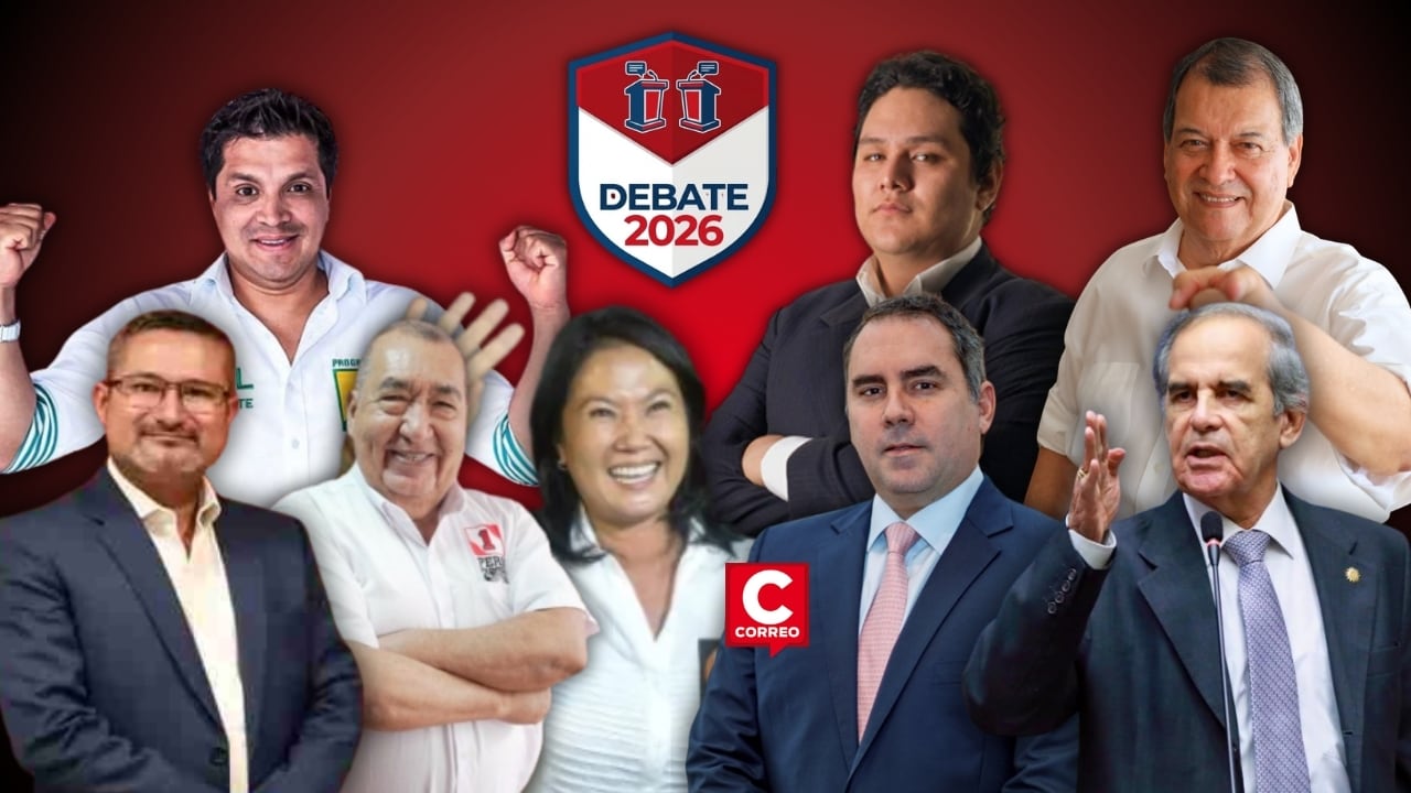 Elecciones 2026: conoce a los candidatos que cerrarán la primera jornada del debate presidencial este miércoles 25. Composición: Diario Correo.