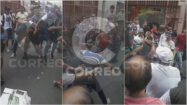 Comerciante se enfrentó a golpes a fiscalizador de la Municipalidad de Lima en Mesa Redonda (VIDEO)