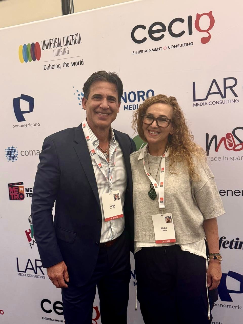 Katia Condos viajó especialmente a Miami para formar parte de este importante anuncio junto a Jorge Aravena.