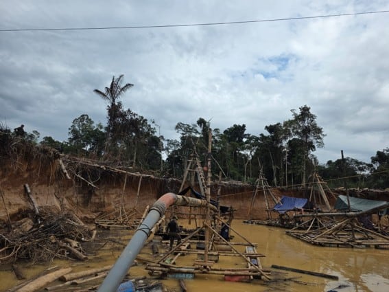 Madre de Dios: destruyen campamentos de minería ilegal e incautan bienes por S/ 64 millones . Foto: Difusión.