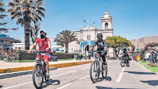 Realizan bicicleteadas en tres distritos de Arequipa