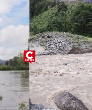 San Martín: río Mayo vuelve a desbordarse y familias de Sapote denuncian abandono de autoridades. Composición: Diario Correo.