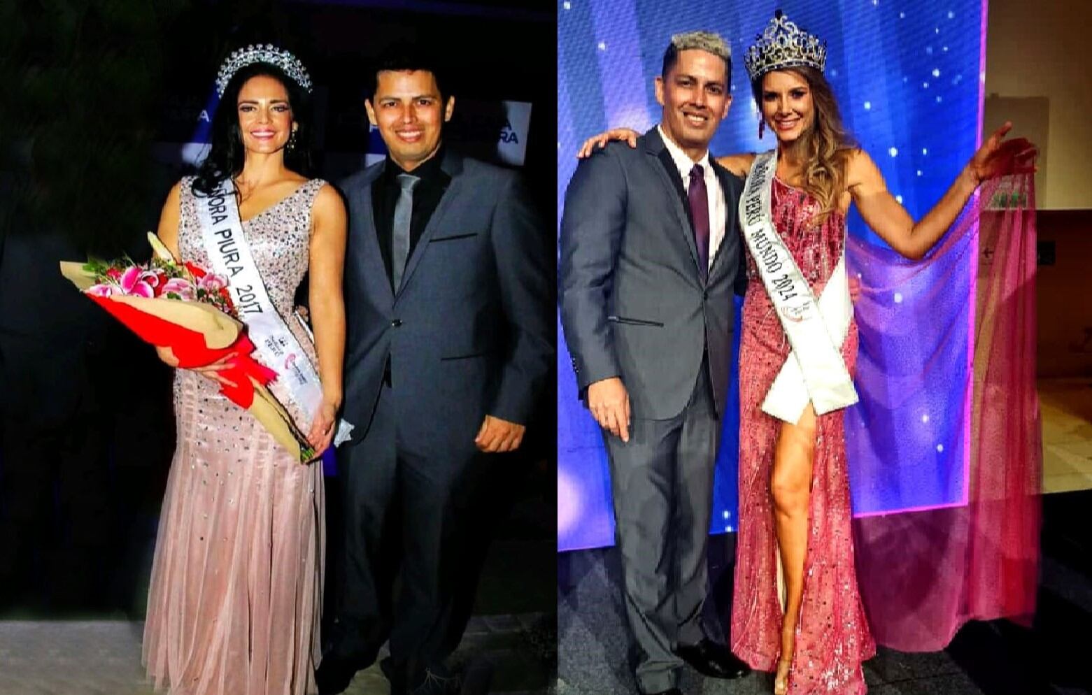 Ex Señora Perú Universo 2018, Rocío Jaramillo Ortiz, y Señora Perú Mundo 2024, Giade Degenaro Desulovich.