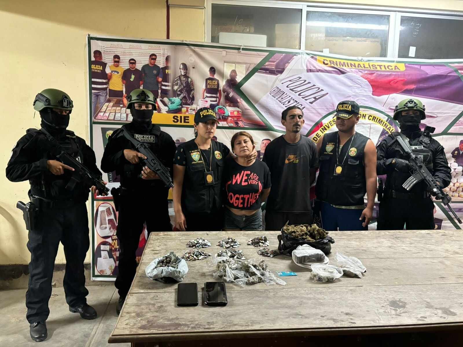 La Policía allanó la vivienda de una mujer e incautó 558 “ketes de pasta básica de cocaína y decenas de “pacos” de marihuana.