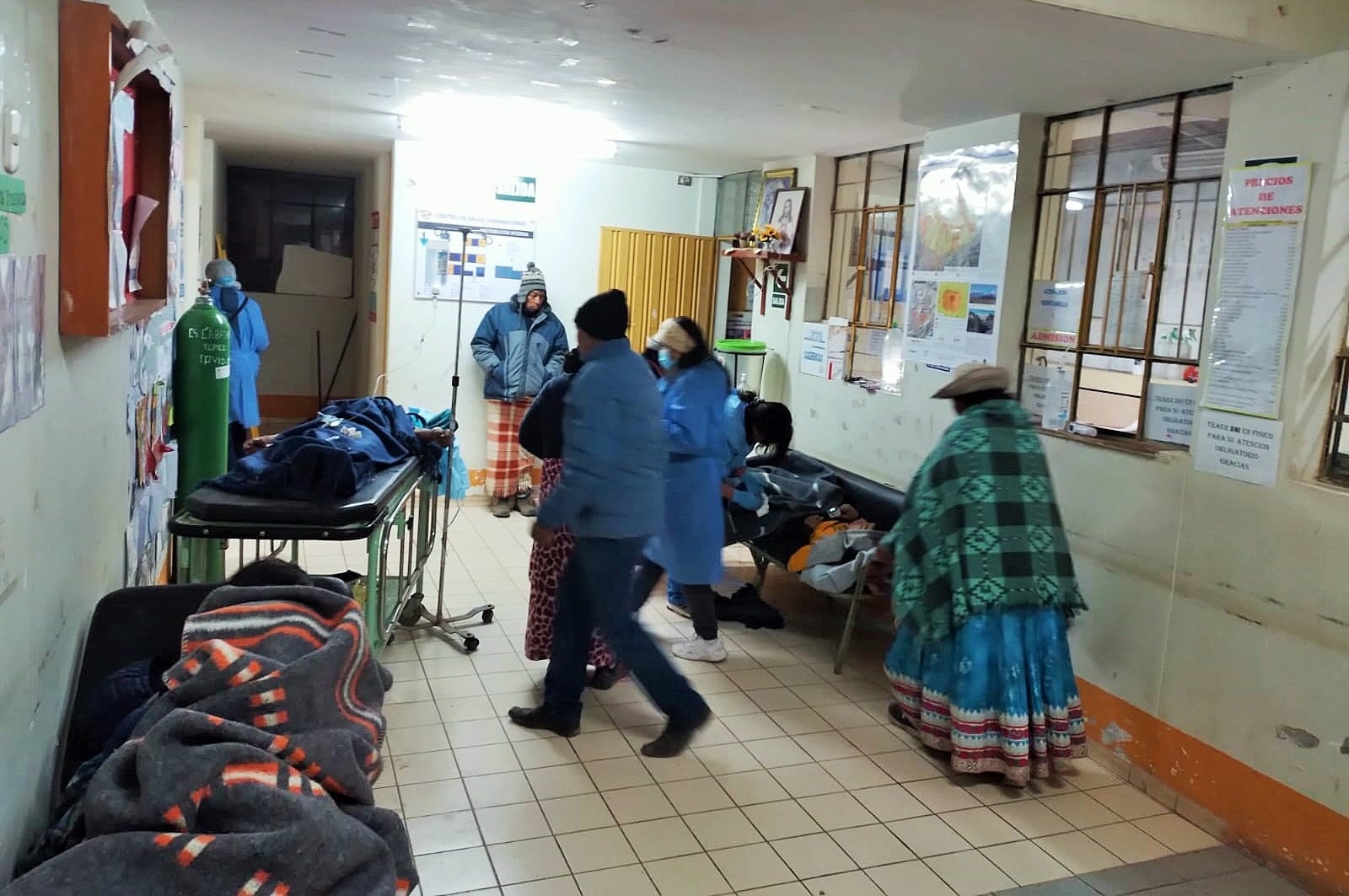 Heridos fueron llevados al centro de salud de Cabanaconde. Foto: Difusión.