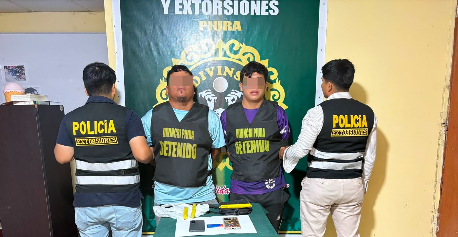 Divincri capturó a dos presuntos extorsionadores