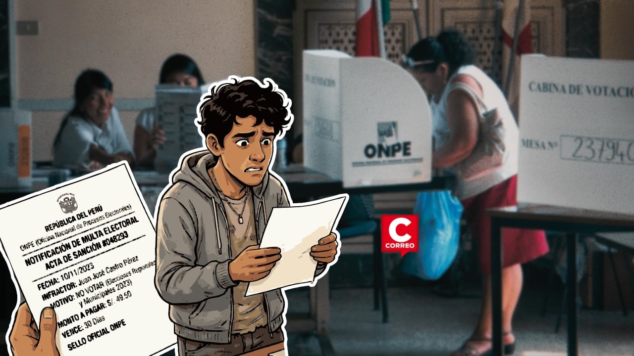 ¿No votaste en las Elecciones 2026? Revisa aquí si tienes multa electoral pendiente y cómo pagarla. Composición: Diario Correo.