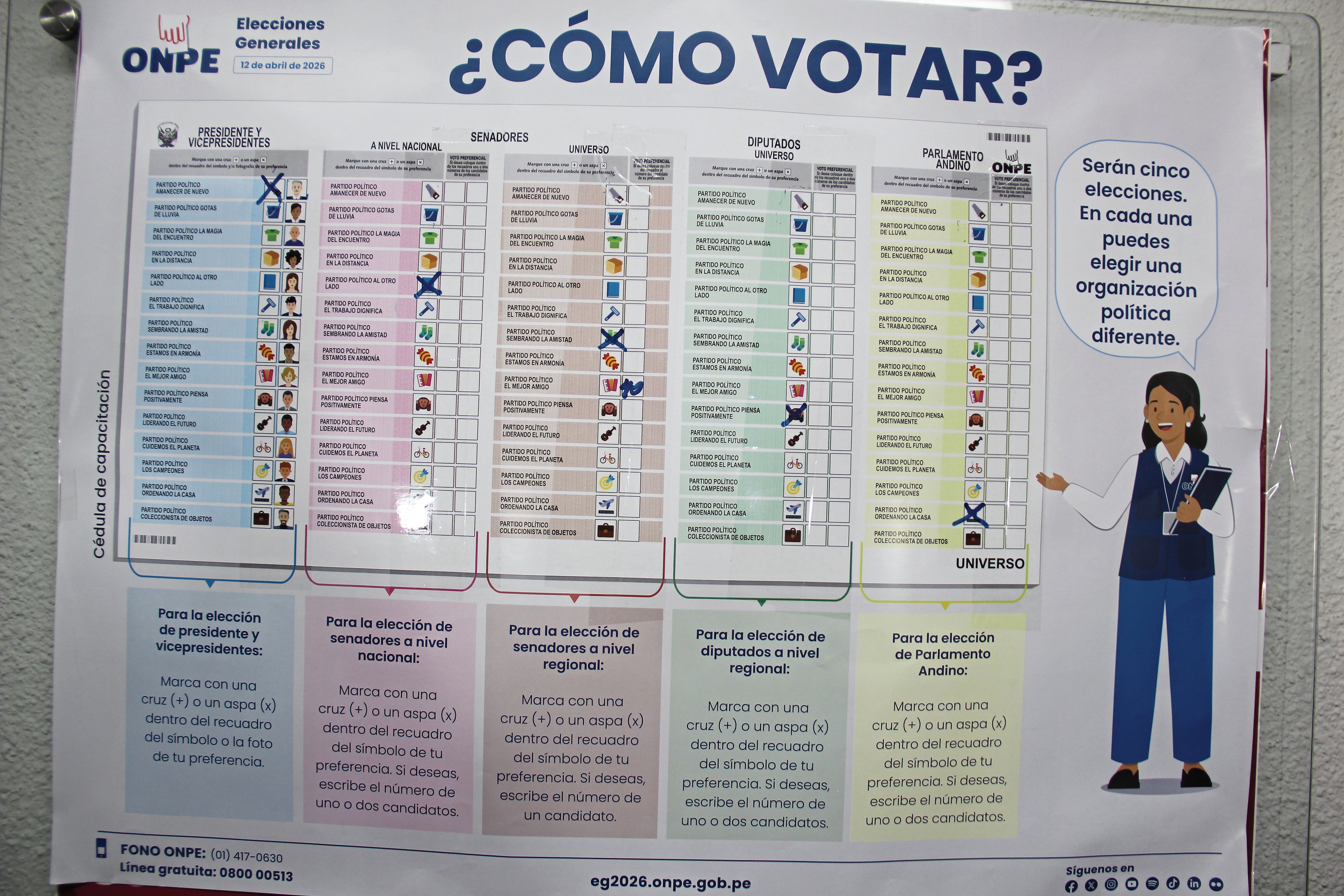 Elecciones 2026: todo lo que debe saber de la cédula de 44 cm para votar el 12 de abril (Foto: Paúl Flores/@photo.gec)