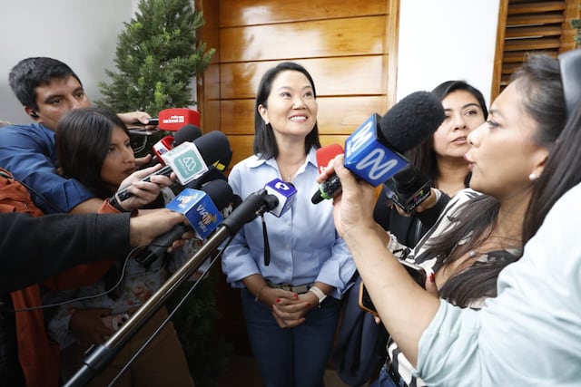 Keiko Fujimori declara a la prensa (Fotos: Mario Zapata/GEC)