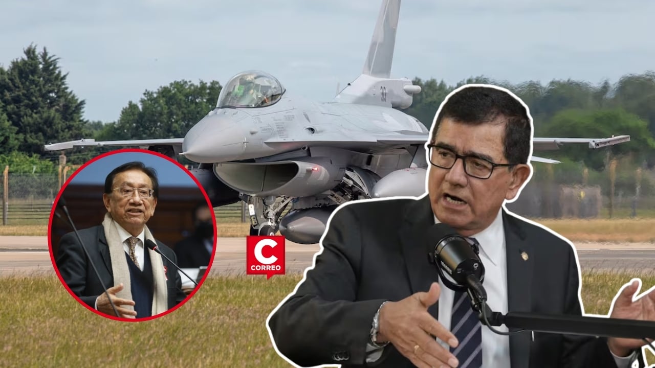 José Williams cuestiona decisión de Balcázar sobre los F-16 y pide visión de Estado. Composición: Diario Correo.