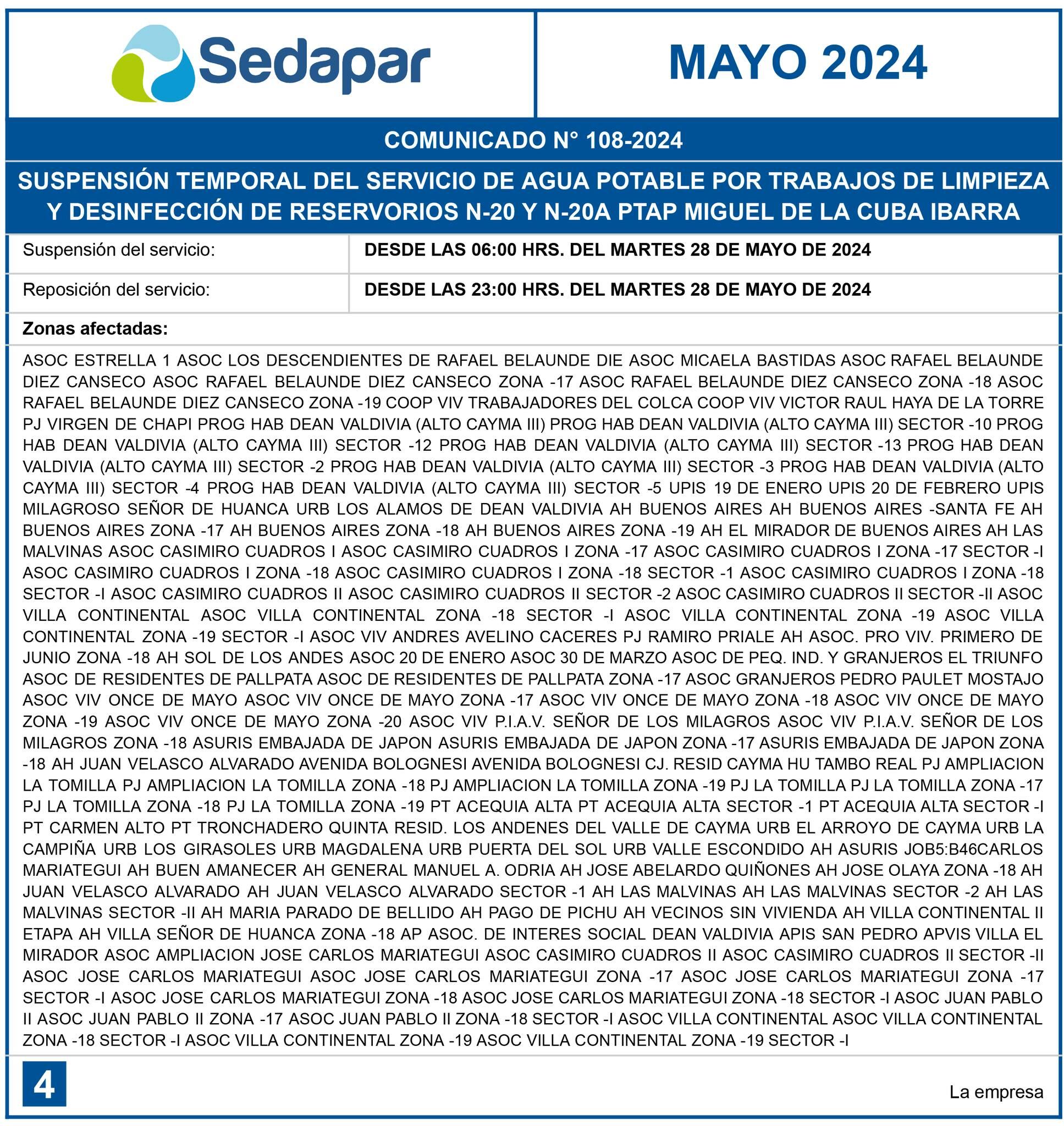 Sedapar Arequipa