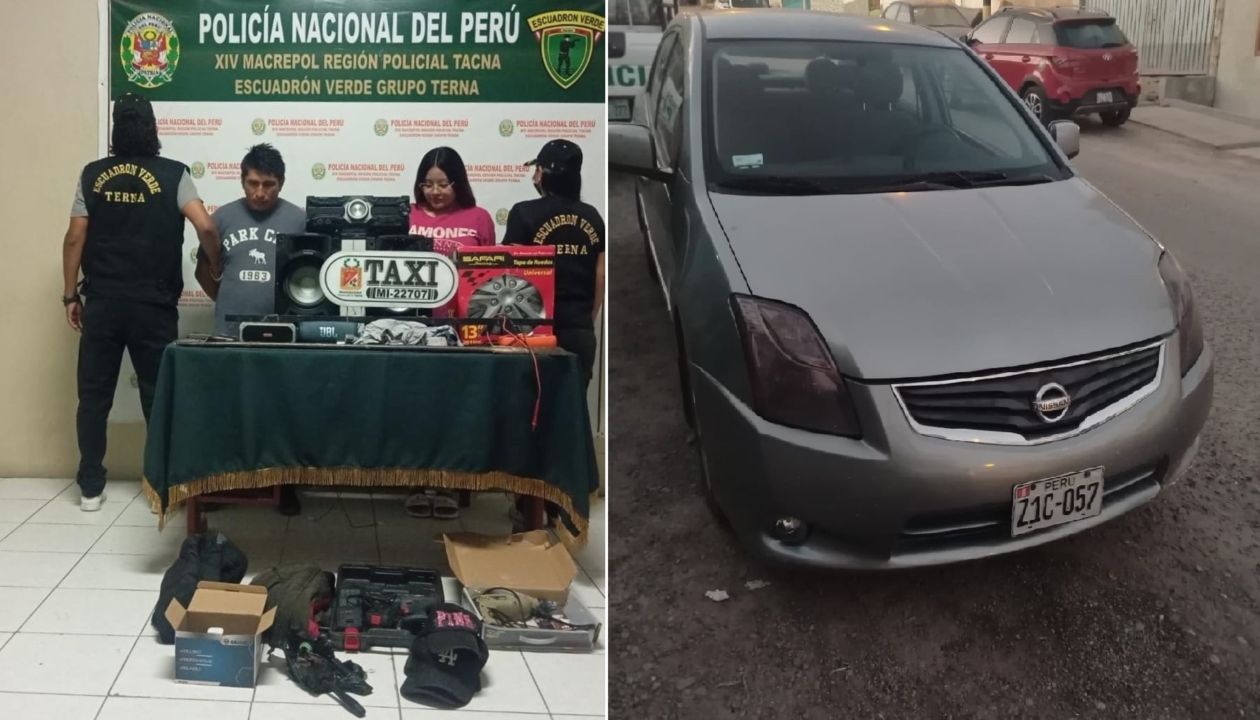 Dos presuntos miembros de banda tenían bienes robados en casas de playa y se movilizaban en un auto