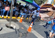 Arequipa: Obstrucción de desagüe generó olores fétidos y malestar en pleno Corso de la Amistad
