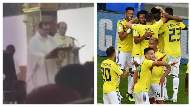 ​Sacerdote causa furor por bendecir a jugadores colombianos durante misa (VIDEO)