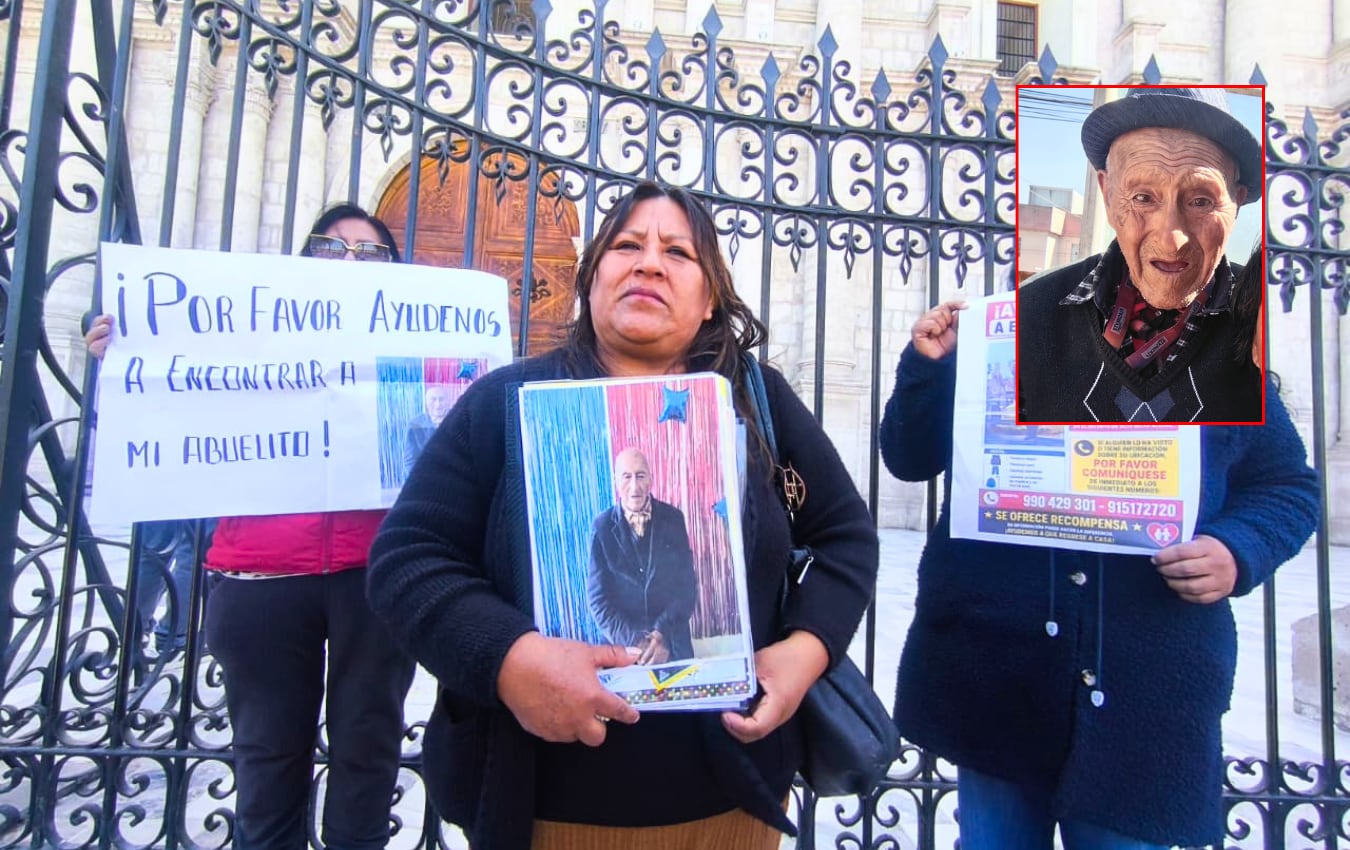 Familia busca a Saturnino Quispe Chipana (90), quien desapareció el pasado 16 de julio en Alto Selva Alegre, Arequipa. (Foto: Pedro Torres/@photo.gec)