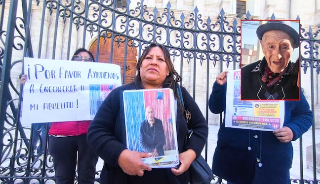 Familia busca a Saturnino Quispe Chipana (90), quien desapareció el pasado 16 de julio en Alto Selva Alegre, Arequipa. (Foto: Pedro Torres/@photo.gec)