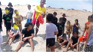 Ica: rescatan a menores que eran arrastrados por la corriente marina en la playa Carhuaz
