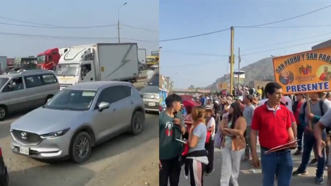 Vecinos de Lurigancho-Chosica, Jicamarca y Huachipa tomaron la decisión de bloquear un tramo de la carretera Ramiro Prialé, denunciando el peligro que representan puentes como Santa Rosa, el Tumi y Capitana, y exigiendo atención inmediata del alcalde de Lima, Rafael López Aliaga. (Captura de Canal N)