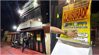 Pisco: reiteradas clausuras a locales nocturnos, revelan falta de respeto a las normas