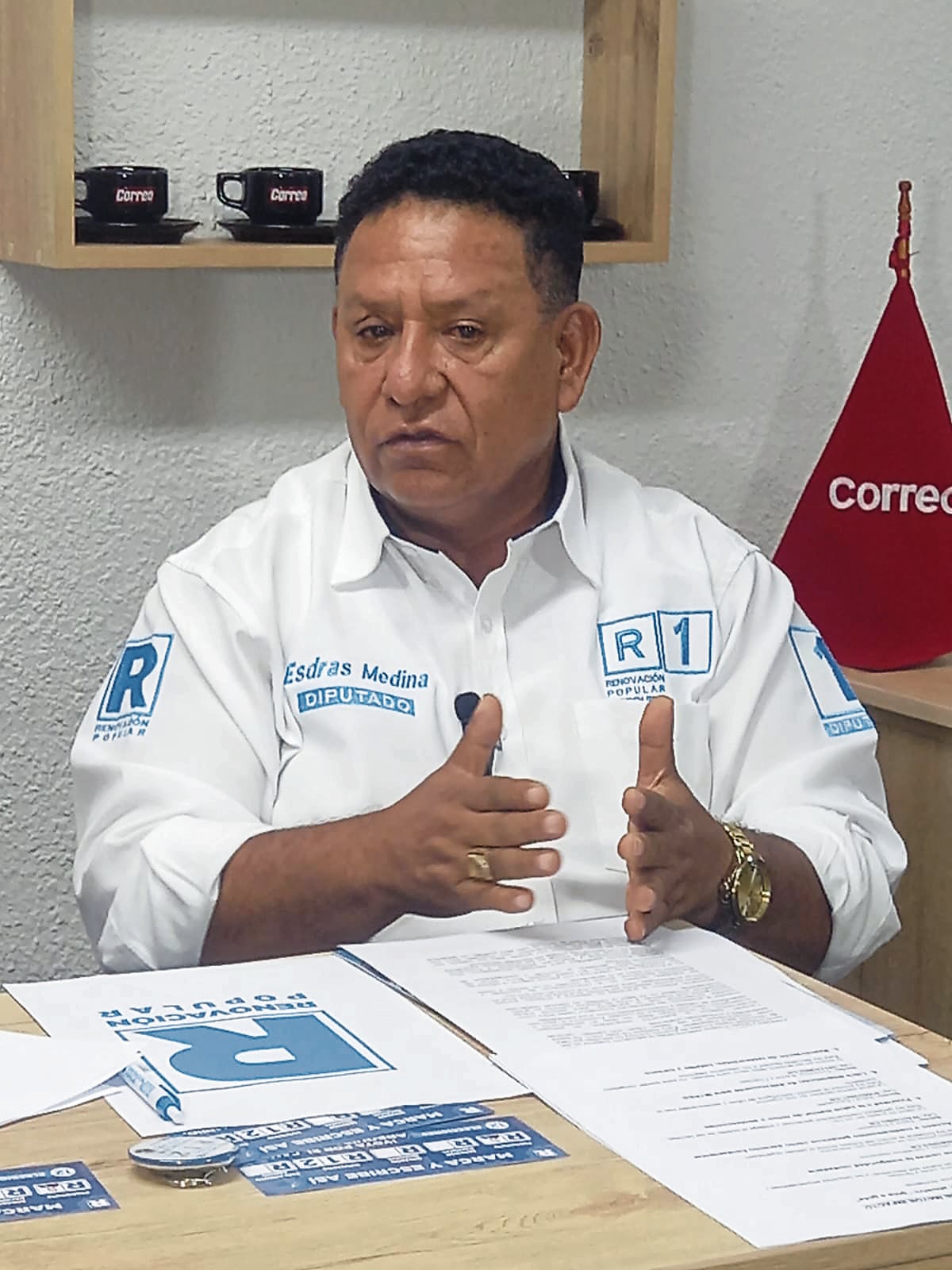 Congresista Ricardo Medina postula a la cámara de diputado (Foto: Paúl Flores)