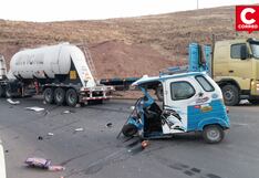 Puno: Mototaxista murió tras impactar contra un camión bombona en la vía de articulación